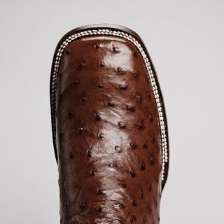Men's Ostrich Original Exotic Square Toe Cowboy Boot