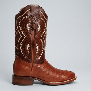 Men's Ostrich Original Exotic Square Toe Cowboy Boot