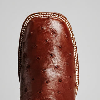 Men's Ostrich Original Exotic Square Toe Cowboy Boot