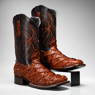 Men's Pirarucu Monster Fish Square Toe Cowboy Boots