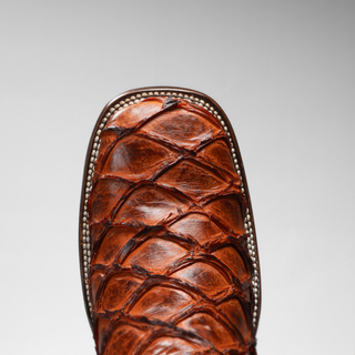 Men's Pirarucu Monster Fish Square Toe Cowboy Boots