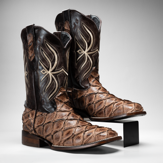 Men's Pirarucu Monster Fish Square Toe Cowboy Boots