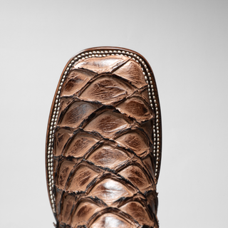 Men's Pirarucu Monster Fish Square Toe Cowboy Boots