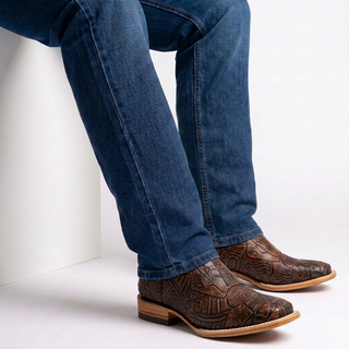 Men's "The Gambler" Square Toe Cowboy Boot