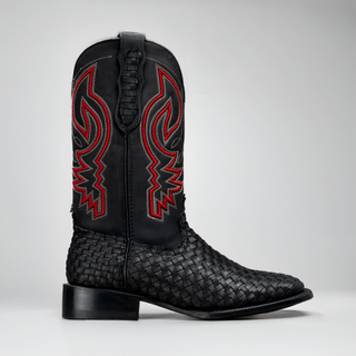 Men's Braided Square Toe Cowboy Boots