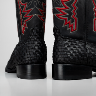 Men's Braided Square Toe Cowboy Boots