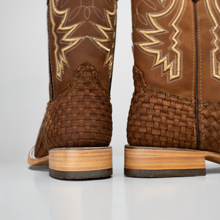 Men's Braided Square Toe Cowboy Boots