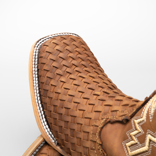 Men's Braided Square Toe Cowboy Boots