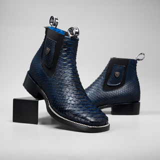 Blue boot and belt combo