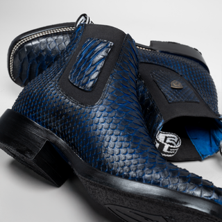 Men's Python Square Toe Ankle Boot