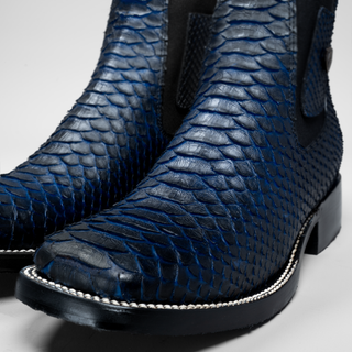 Men's Python Square Toe Ankle Boot