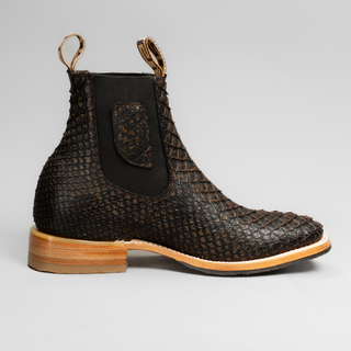 Men's Python Square Toe Ankle Boot