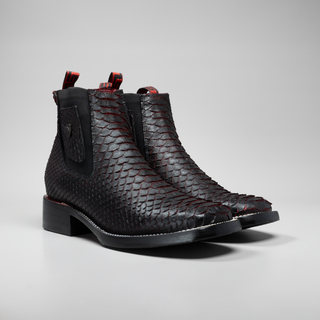 Red boot and belt combo