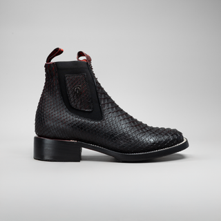 Men's Python Square Toe Ankle Boot