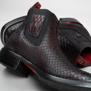 Red boot and belt combo
