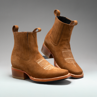 Women's 723 Nobuck Square Toe Ankle Boots