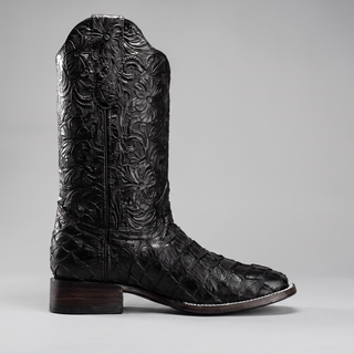 Men's Pirarucu Monster Fish Original Exotic Square Toe Cowboy Boot