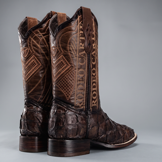 Men's Pirarucu Monster Fish Original Exotic Square Toe Cowboy Boot
