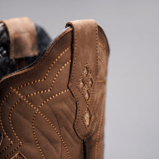 Men's Pirarucu Monster Fish Original Exotic Square Toe Cowboy Boot