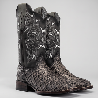 Men's Pirarucu Monster Fish Original Exotic Square Toe Cowboy Boot