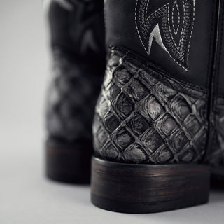 Men's Pirarucu Monster Fish Original Exotic Square Toe Cowboy Boot