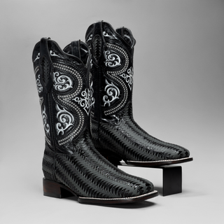 Men's Braided Square Toe Cowboy Boots