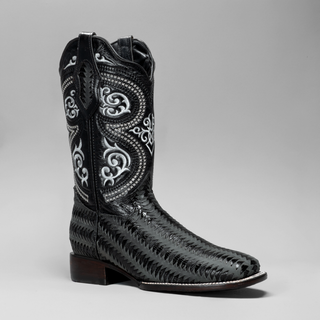 Men's Braided Square Toe Cowboy Boots