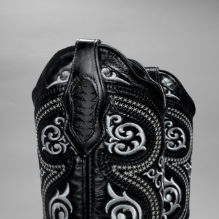 Men's Braided Square Toe Cowboy Boots and Belt Combo