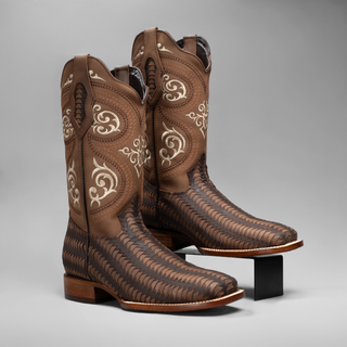 Men's Braided Square Toe Cowboy Boots