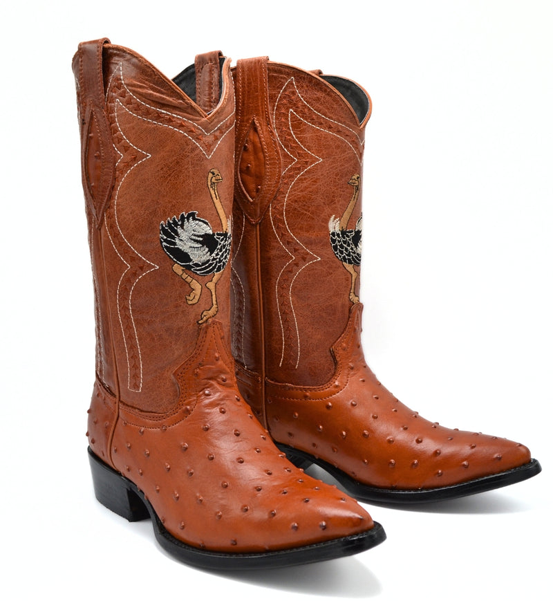 Load image into Gallery viewer, Combo JB901 Cognac Men&#39;s Western Boots: J Toe Cowboy boots in Genuine Leather 001 cognac  Belt
