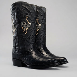 Men's Ostrich Original Exotic J Toe Cowboy Boot