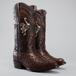 Men's Ostrich Original Exotic J Toe Cowboy Boot