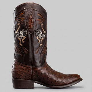 Men's Ostrich Original Exotic J Toe Cowboy Boot