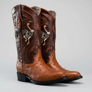 Men's Ostrich Original Exotic J Toe Cowboy Boot