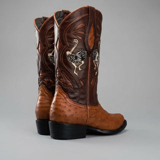 Men's Ostrich Original Exotic J Toe Cowboy Boot