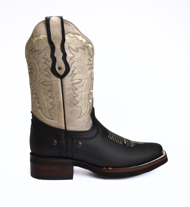 Load image into Gallery viewer, Joe Boots 512 Black Men&#39;s Western Boots: Square Toe Cowboy &amp; Rodeo Boots in Genuine Leather
