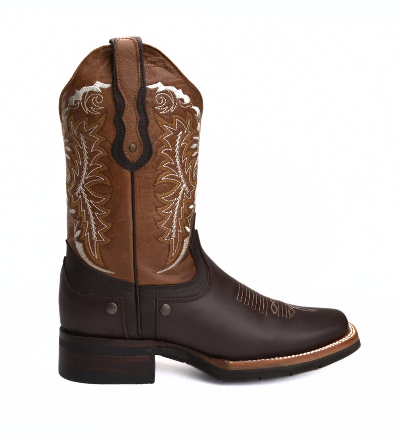 Load image into Gallery viewer, Joe Boots 512 Brown Men&#39;s Western Boots: Square Toe Cowboy &amp; Rodeo Boots in Genuine Leather
