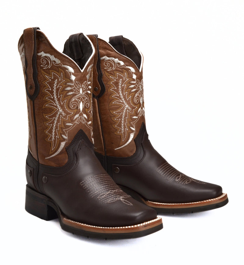 Load image into Gallery viewer, Joe Boots 512 Brown Men&#39;s Western Boots: Square Toe Cowboy &amp; Rodeo Boots in Genuine Leather
