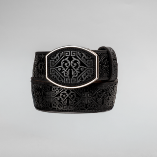 Men's Leather Artisanal Embroidery Cowboy Belt