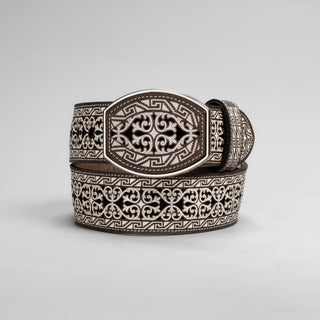 Men's Leather Artisanal Embroidery Cowboy Belt