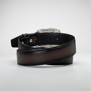 Men's Plain Leather Formal Cowboy Belt