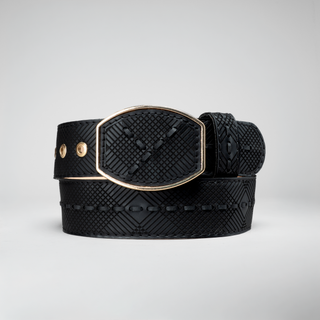 Men's Lazer Leather Formal Cowboy Belt