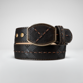 Men's Lazer Leather Formal Cowboy Belt