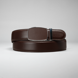 Men's Adjustable Plain Leather Formal Belt