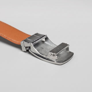 Men's Adjustable Plain Leather Formal Belt
