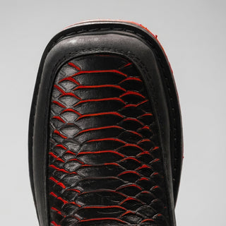 Men's Python Square Toe Casual Ankle Boot