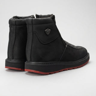 Men's Python Square Toe Casual Ankle Boot