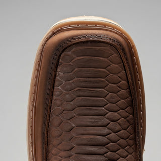 Men's Python Square Toe Casual Ankle Boot