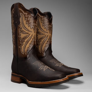 Men's 518 Leather Square Toe Cowboy Boots