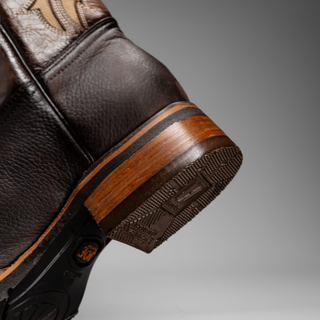 Men's 518 Leather Square Toe Cowboy Boots
